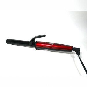 Hot Tool Helix 1" Revive Swivel Ceramic Curling Iron Wand w/ Clamp 8 Ft Cord Red